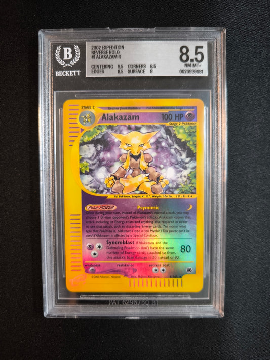Alakazam - 2002 Expedition - 001/165 - Reverse Holo Rare - Englisch - BGS 8,5