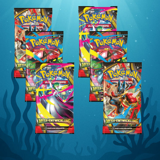 Pokémon – Mega Entwicklung | 6 Booster | Deutsch